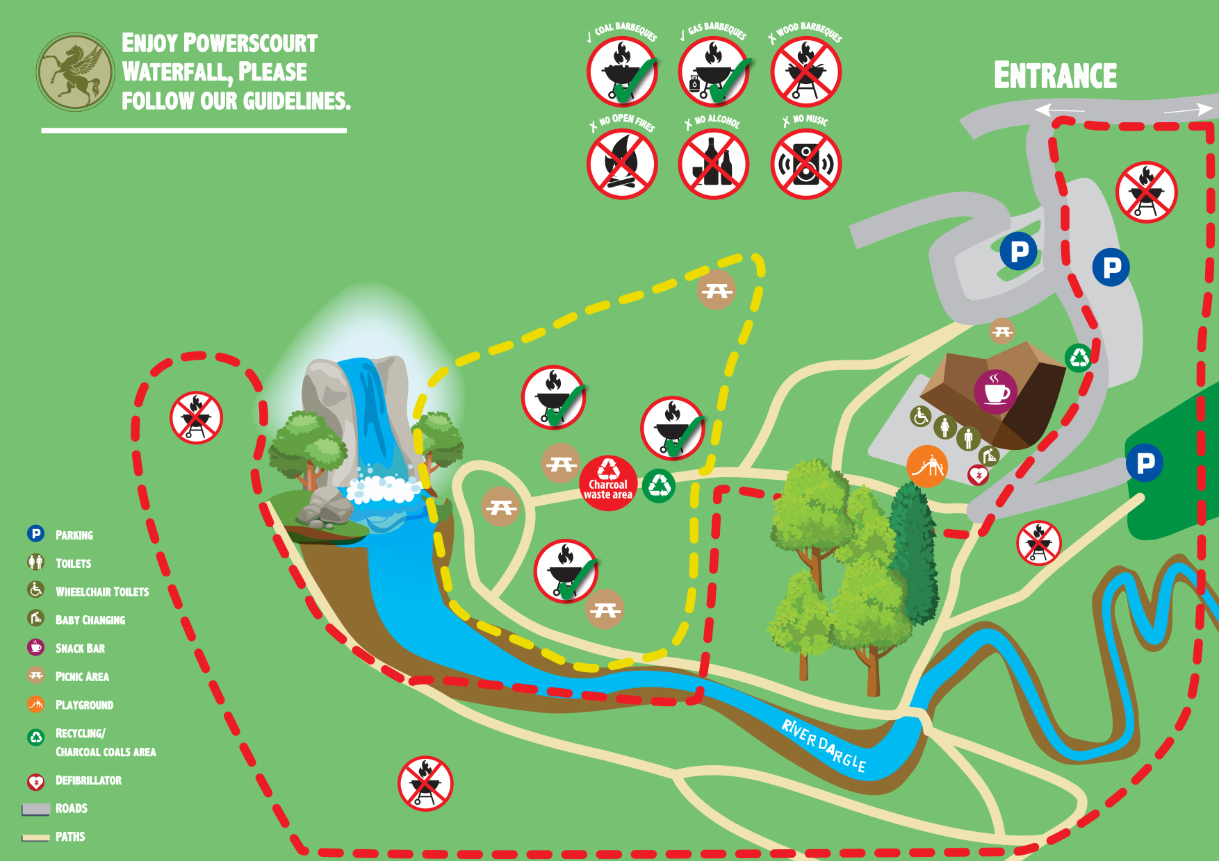 Waterfall Map No Barbecues V9