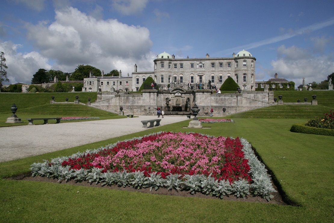 Summer flowerbed in Powerscourt Gardens.