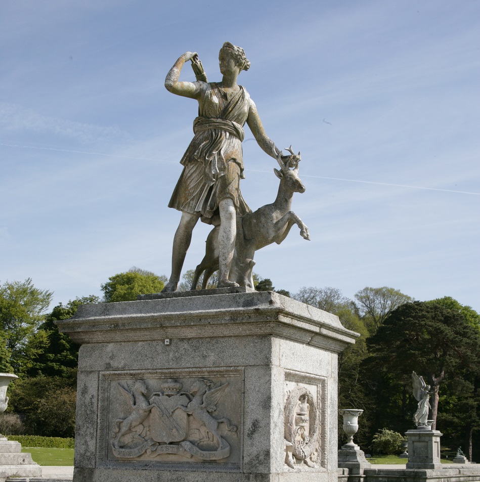 Hunting Deer statue - Powerscourt Estate, House & Gardens.