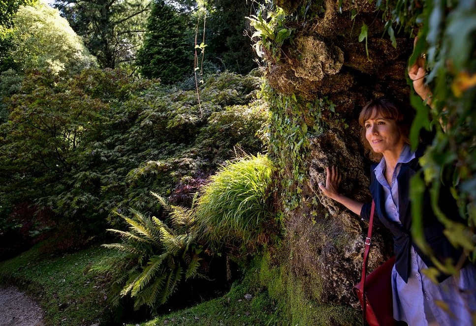 Visitor exploring Powerscourt Estate and Gardens.