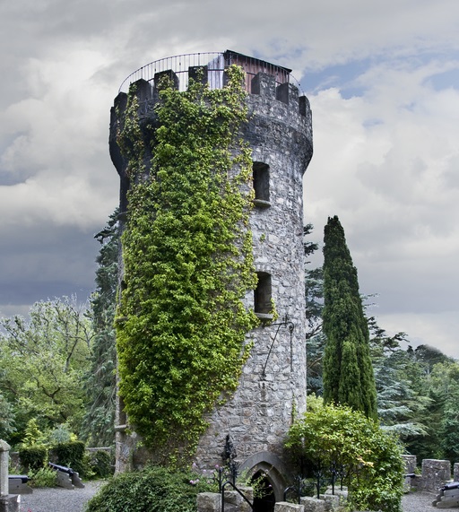 The Pepperpot Tower, located within the Gardens of the Powerscourt Estate.